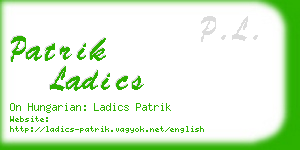 patrik ladics business card